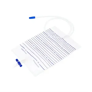 Conjunto de bolsa de drenaje de orina con válvula T estéril premium para uso médico