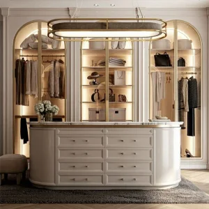 Dressing Room Closet Wardrobe Center Island With Storage Drawer For Villa