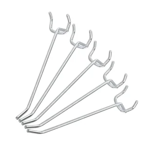 Custom Size Metal Pegboard Hooks, Heavy Duty Display Rack Hanger for Tool Shop & Garage Storage