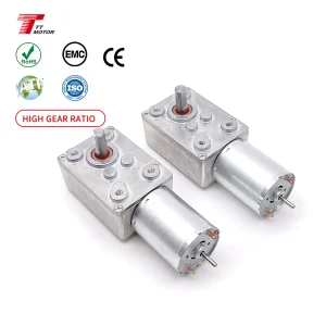 High Torque 12v 24v Volt Dc Worm Gear Motor Micro Electric Brushed Dc Motor