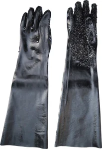 Non Slip Long Sleeve PVC Gloves Industrial Protective Glove