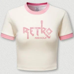 High Quality 100% Cotton 220GSM Contrast Color T Shirt Customizable Casual Streetwear Vintage Short Clothing