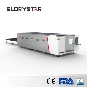 Glorystar Laser High-Rigidity 80kw Laser Cutting Machine System - 1.5g Acceleration &amp; 0.03mm Precision for Aerospace Plates