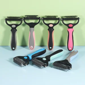 Cat Hair Removal Comb Double Sided Blades Fur Dematting Trimmer Deshedding Brush Dog Pet Grooming Tool
