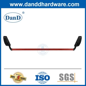Commercial Door Hardware Lock Push Bar European Panic Bar Black Red Rod Traditional Steel Material Cross Bar Type Emergency Exit Device Panic Bar