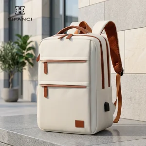 Omantu Customized Logo Oxford Fabric Material Double Zipper Large Capacity Business Travel Men's Laptop Backpack