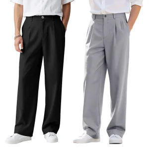 Gingtto HIgh Quality Baggy Straight Fit Chinos Wholesale Custom Logo Chino Pant Men
