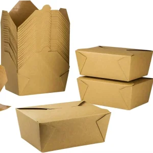 100% Biodegradable &amp; Compostable Kraft Paper Biodegradable Food Packaging Containers Food Boxes
