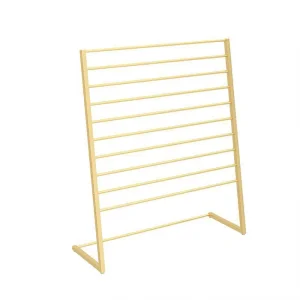 Creative New Design Floor Standing Multi-Layer Scarf/Silk Scarf/Pants Storage Display Rack in Gold/Black/White Made of Iron Material for Couture