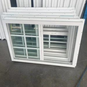 High Security Double Glazed Soundproof Sliding Window PVC/UPVC Frame with Grill Design for Home Exterior Hotel Use Modern Design