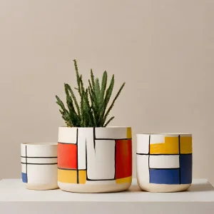 Montrian Style Ceramic Pots