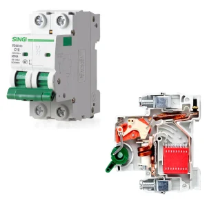 C65 MCB Sg65-63 1p Aprovado pelo CE 6ka 230/400V Disjuntor Miniatura