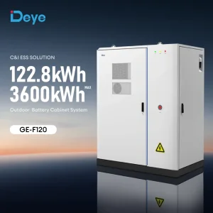 Deye Wholesale Price Ge-F120 Ess Solar Lithium Battery 51.2V 120kwh 600kwh 1200kwh High Voltage Energy Storage System Cabinet