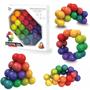 Early Educational Colorful Ball Toy 3d Puzzle Assembly Diy Game Children Creativity Fidget Toys Education Toys
