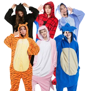 Hot Selling Sonic Onesie Pajamas Cartoon Cute Sleepwear Plush Flannel Pajamsa Set Women Kids Cosplay Kigurumi