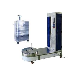 Airport Luggage Wrapping Machine with Pre-Stretch Film System High Efficiency