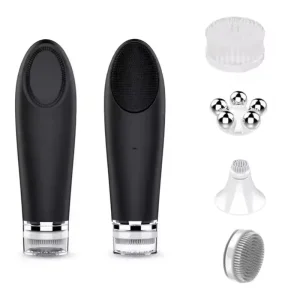 PAKISS Hot New 4-in-1 Multifunction Electric Cleaning Brush Silicone Waterproof Sonic Facial Cleansing Ionic for Household Use