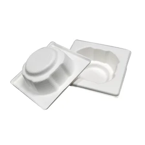 White Biodegradable Cosmetic Display Tray Custom Mold for Cosmetic Packaging Box Supplier