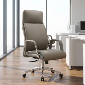 Ankara Modernist Italian Design Leather Desk Chair