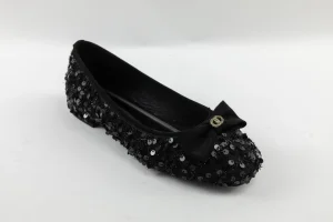 OEM ODM Custom Black Sequin Girls Ballerina Shoes