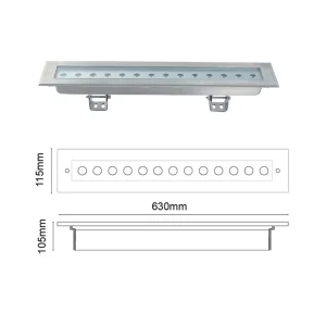 Outdoor Landscape IP68 24W 36W Single RGB LED Wall Washer for Project