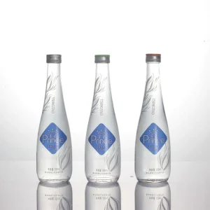 Wholesale 330ml 500ml Round Clear Eco Friendly Water Bottle Drop Mineral Water Glass Bottle