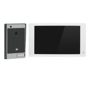 Touch Screen Video Door Phone 10.1 Inch Indoor Monitor 2 Wires and Outdoor Unit Intercom System No-Internet Video Door Phone