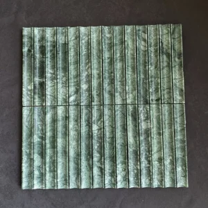 Green Strip Marble Mosaic