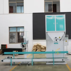 25kg 50kg Semi-Automatic Animal Feed Plastic Pellet Granule Rice Sugar Salt Bagging Machine High-Accuracy Packing Scale