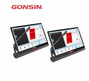 Meeting Room Integrated Paperless Conference Desktop 15.6inch Dual Touch Screen Voting Conference System