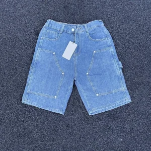 Men's Designer Distressed Embroidery Denim Shorts