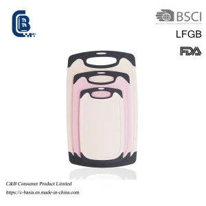 Heavy Duty Dishwasher Safe Non-Slip Kitchen Plastic Wheat Straw Cutting Chopping Board