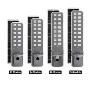 High Power Outdoor Solar Motion Sensor Street Lamp Waterproof All in One LED Roadway Module Lighting Battery Garden Lamp Solar