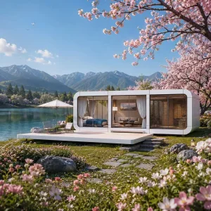 Z1-CT003 Pequeñas casas residenciales móviles modulares expandibles de contenedores ecológicos y inteligentes