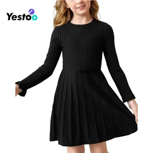 Girls Ribbed Knit Dress