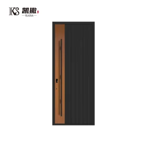Metal Cast Aluminum Pivot Entrance Door Modern Stainless Steel Front Entry Security Doors For House Exterior