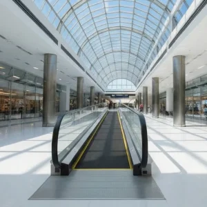 Customizable Step Road Linear Moving Walkway for Indoor Transportation