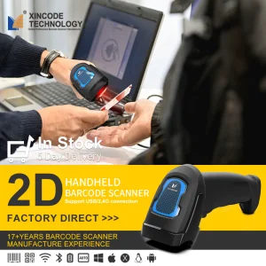 Xincode 1D And 2D Qr Code Barcode Scanners Inventory Gun Wireless Scan Price Bar Code Reader Usb Wired Scanning Gun
