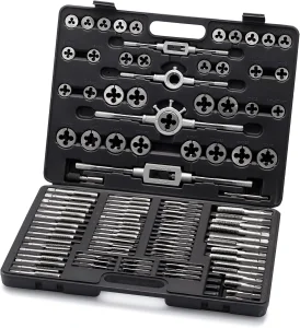 110pcs Hardware Tools Kit Alloy Steel Metric Tap and Die Set