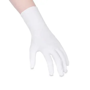 12" Hot Selling Waterproof White Disposable Biodegradable Clean Nitrile Glove