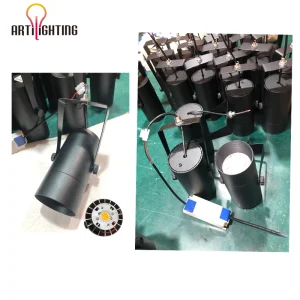 Surface Mounted Outer Driver Without Rail Box 20W 30W Exhibition Hall COB LED Track Lighting for Clothing Store Milk Tea Shop