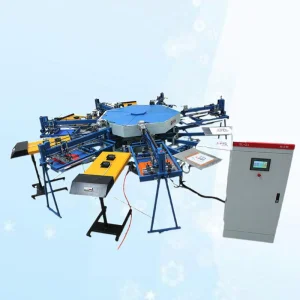 New Product Octopus 4 Color 13 Station Automatic T-Shirt Screen Printer Equipment with 4PC Flash Dryer