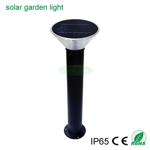 Multi-LED Color Solar Powered Outdoor Bollard Pole Lights Garden Light with 5W Solar Panel