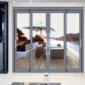 New Design Shop Exterior Aluminum Sliding Door Hurricane Resistant Tempered Low-E Glass Sliding Patio Doors Exterior House Door