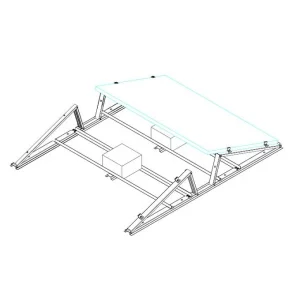 High Ease of Use and Easy Installation Solar Flat Roof Ballasted Mounting System Triangles Bracket