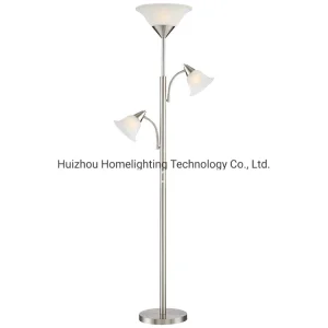 Modern Goose Neck Torchiere Glass Bedside Bedroom Study Designer Floor Lamp with Adjustable Side Lamp
