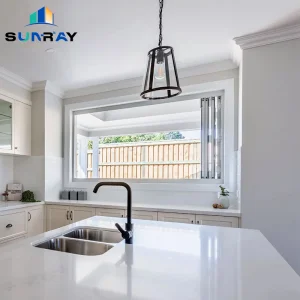 Luxury Aluminum Alloy Folding Window Slim Frame Waterproof Design and Soundproof Double Layer Glass Window