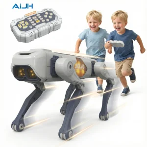 AiJH Ai RC Robot Dog-Educational Toy for Children APP Remote Control Robot Voice Control Singing Dancing Intelligent RC Dog Toys