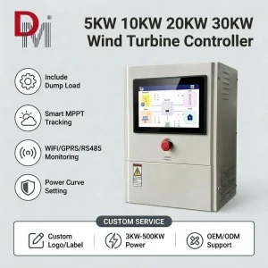 MPPT Wind Solar Hybrid Charge Controller 3KW 5KW Wind Turbine Regulator with Dump Load Lithium Compatible