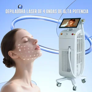 Máquina De Depilação A Laser De Diodo De Titânio Com Gelo De 4 Comprimentos De Onda
